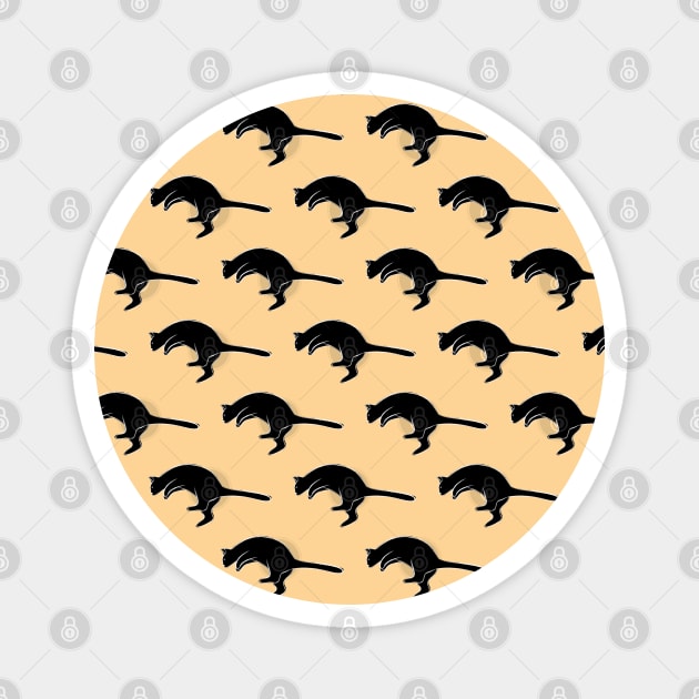 Cute Black Cats Pattern Magnet by DrawingEggen